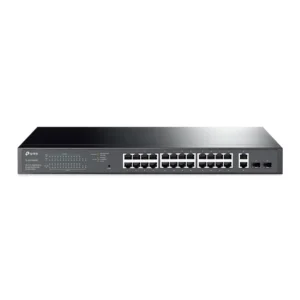 سويتش سطح مكتب 28 منفذ تي بي لينك مع 24 جيجابايت POE+-TL-SG1428PE