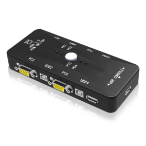 محول KVM VGA 4x1 مع مشاركة طابعات